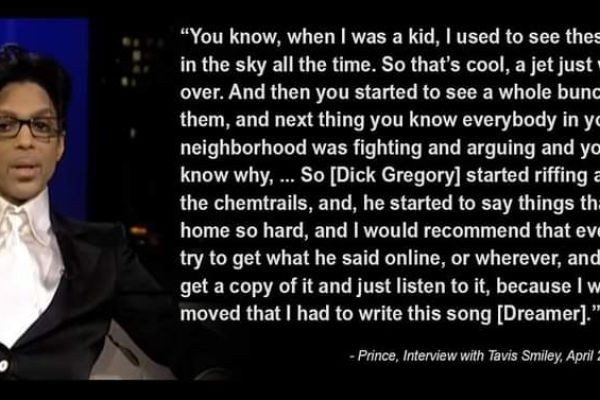 Prince talks about chemtrails.