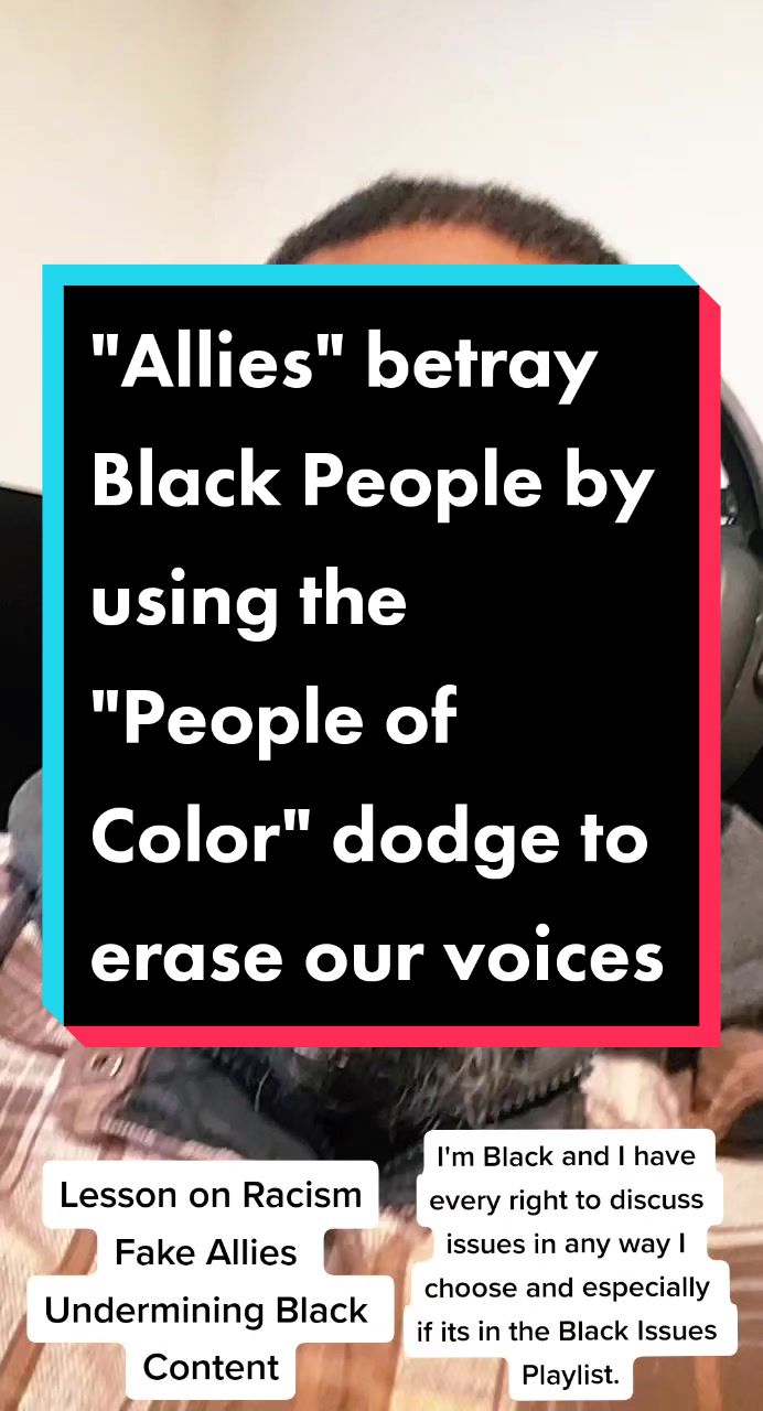 Most allies shut down Black Empowerment by telling us to include everyone in what we do.